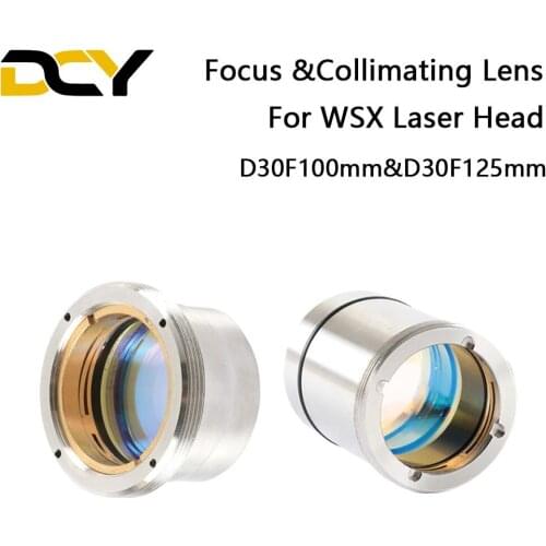 Fiber Laser Focus Lens D30 F100 F125mm 4KW with Lens Holder for WSX Laser Cutting Head WSX-GQ-JT-02 KC13 KC15 NC30 Laser