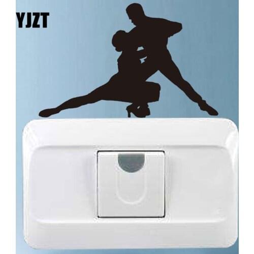 YJZT Fashion Latin Dance High-quality Wall Decor Decal Fashion Switch Bedroom Sticker 8SS-2625
