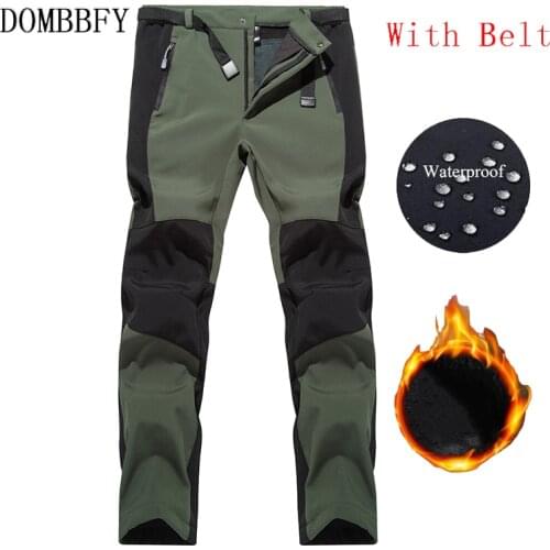 Winter Men Casual Warm Fleece Pants Autumn Women Stretch Waterproof Trousers Military Tactical Sweatpants Work Cargo Pants S-4XL