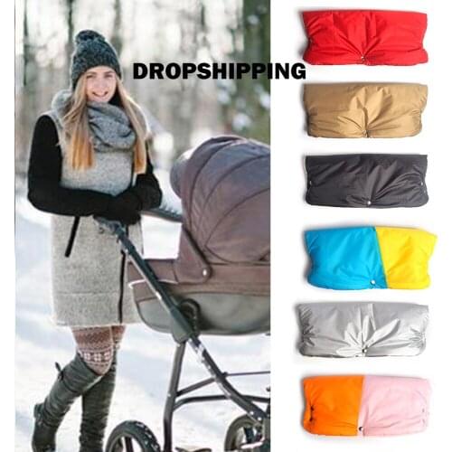 Winter Pram Hand Muff Warm Stroller Gloves Baby Carriage Accessories Buggy Waterproof Cover Hand Clutch Stroller Cover