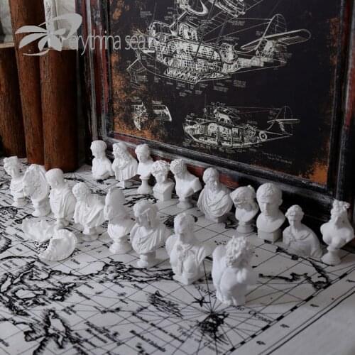 10PCS/SET Figures of ancient Greek mythology Statue Mini Figure Sculpture Plaster World Famous Bust Sketch practice Model Crafts