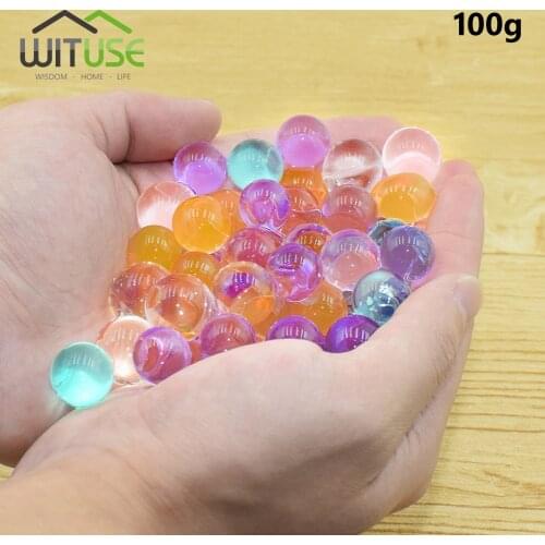 100g/bag Crystal Soil Mud Hydrogel Pearl Gel Kids Children Toy Water Growing Up Water Ball Beads Wedding Home Party Decoration