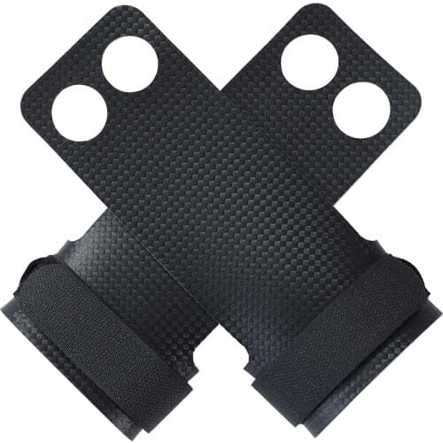 2-Hole Carbon Crossfit Grips for Weightlifting Gym Workoutfor Kettlebell Pull-ups Gymnastics
