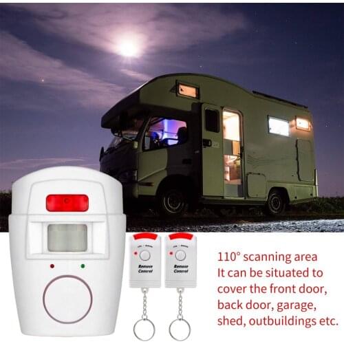 2 Remote Controller Wireless Car Home Security PIR Alert Infrared Sensor Alarm system Anti-theft Motion Detector 105DB Siren