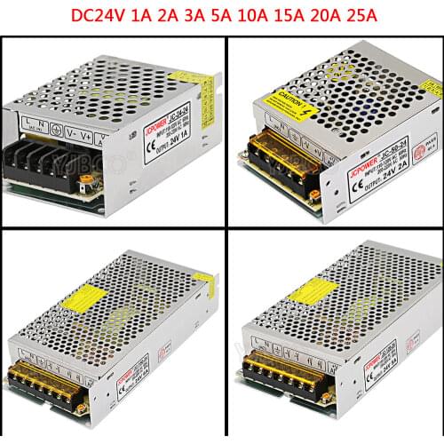 AC110V 220V to DC 24V Switching power supply adapter 1A 2A 3A 5A 10A 15A 20A transformer driver for 24V LED Strip Light