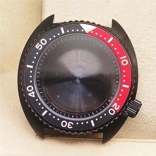 45mm Watch Case Cover For NH35/NH36 Green Luminous Circle Diving Shell Watch Movement Modification Parts