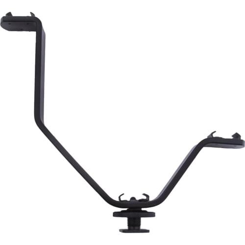 Neewer V shape Dual Triple Mount Bracket Hot Shoe for Video Lights & Microphones on Cameras and Camcorders Free Shipping
