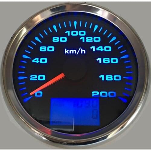 85mm Stainless Steel+Glass GPS Speed Gauge 120km/h ,200km/h Digital Speedometer Fit Car Marine Boat for Audi A3 BMW E90