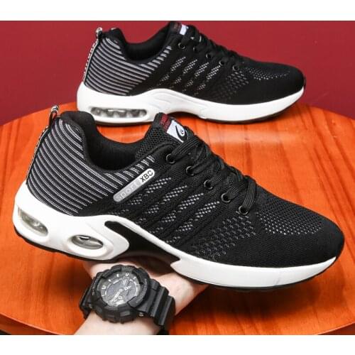 Men Sneakers Air Cushion Outdoor Walking Shoes Mesh Breathable Sport Running Shoes Low Top Soft Casual Sneakers Size 39-44