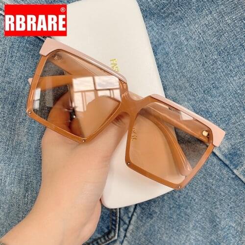 RBRARE Square Sunglasses Women Oversized Gradient Sunglasses Women Pink Shades for Women Wholesale Vintage Gafas De Sol Mujer
