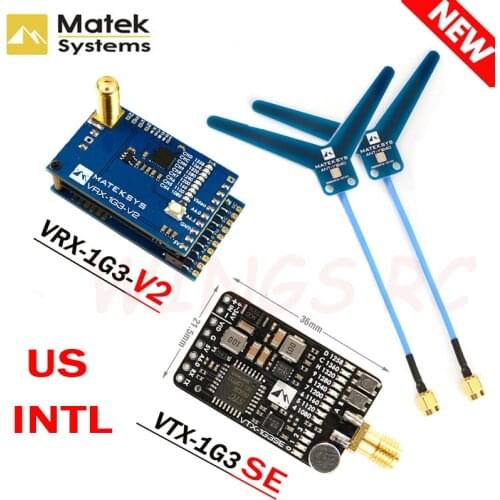 Matek System Mateksys VRX-1G3-V2 / VTX-1G3 1.3GHz FPV Video 2CH 9CH Transmitter 9CH Wid Band Receiver RC Drone Long Range Goggle