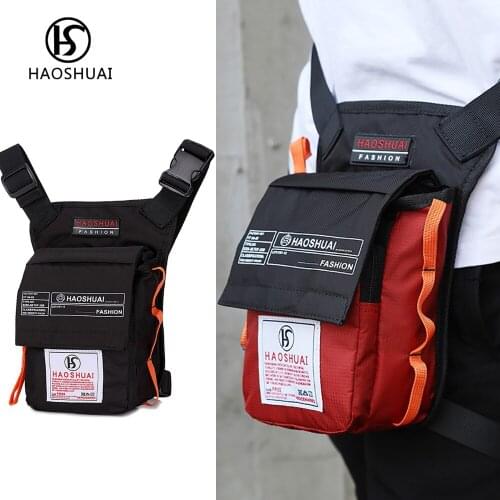 Men Nylon Waist Leg Bag Motorcycle Waterproof Fanny Pack Waist Belt Bag Men Hip Bag Casual Brand New