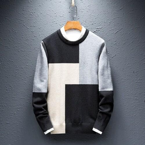 MRMT 2021 Brand New Mens Knitted Sweaters Fashion Coloured Sweaters Pullover for Male Long-sleeved Young Leisure Sweaters