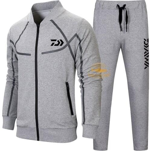 Daiwa Autumn Fishing Clothes Fall/winter Solid Color Fishing Suit Outdoor Sports Fishing Jacket Mens Fitness Sports Clothes