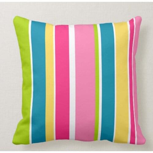 Personalized Candy Stripe Throw Pillow Case Novelty Cushion Covers Chair Couch Home Decorate 18