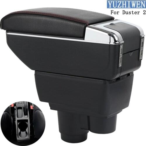For Renault Duster Armrest Box Duster 2 Universal Car Central Armrest Storage Box cup holder ashtray modification accessories