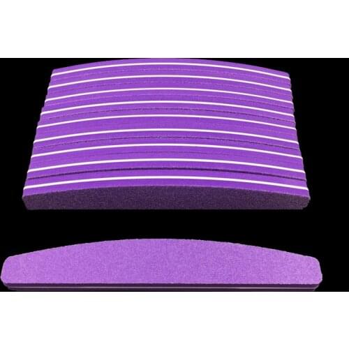 50x Nail Purple Sponge Sandpaper File Buffs For Nail Moon Design 100/180 nail buffer for nail finger polish Nail Care Tool