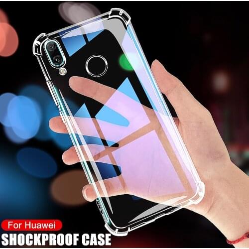 Luxury Transparent Shockproof Case For Huawei Y9 Y7 Y6 Y5 Prime 2018 Y9 Y5 Y7 Y6 Pro 2019 Y9S Y5 Lite Silicone Phone Back Case
