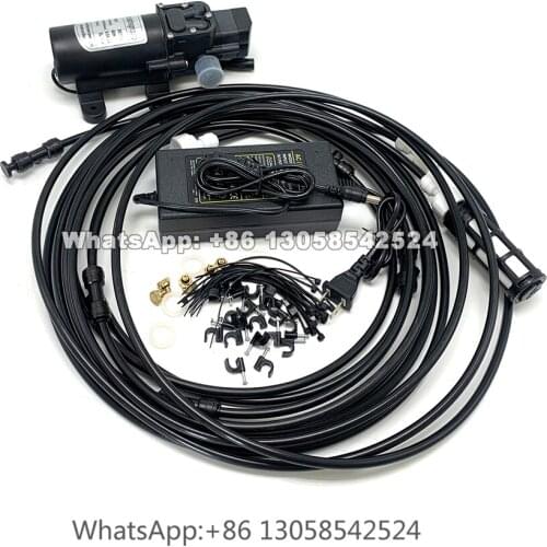 9m Low Pressure Indoor Duster Mist Cooling Fog System, Electronic Low Pressure Misting System Fog Machine with Diaphragm Pump