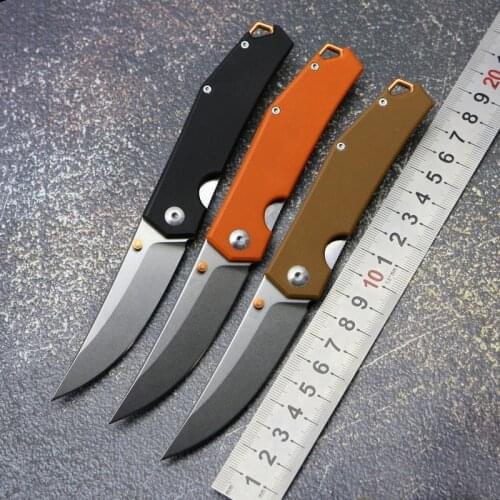 Customized CR001 Folding Knife 8CR13MOV Blade Steel+G10 Handle Outdoor Camping Hunting Fishing Pocket Fruit Portable EDC Tools