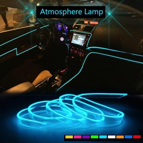 Car LED EL Wire Strips Decoration Strip Car Lights Strip For Skoda Superb Octavia A7 Fabia Rapid Yeti Citroen C4 Grand Picasso