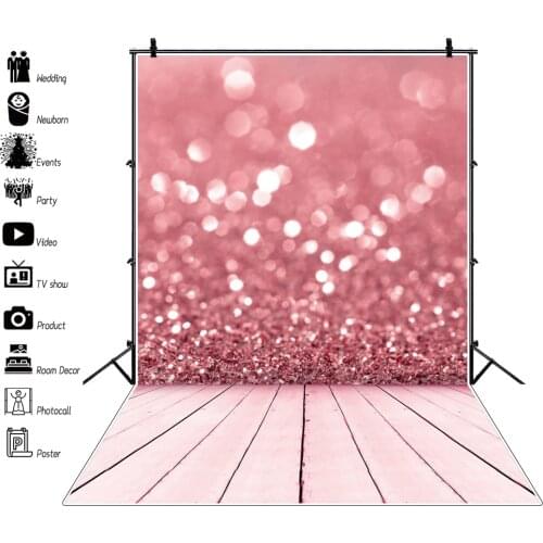 Vinyl Wall Backdrops For Photo Red Brick Wall Gray Wood Floor Party Glitter Star Photozone Child Photo Background Photostudio