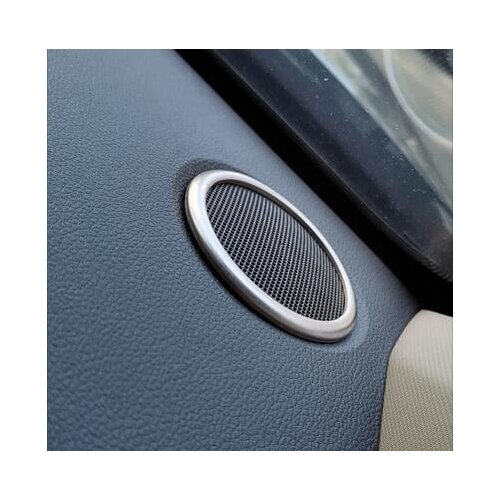 2pcs stainless steel dashboard speaker sound rings for Renault Duster 2018-2021