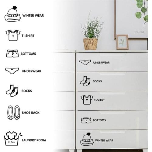 1 Set Home Decor Wardrobe Logo Sticker Decal Bedroom Vinyl Art Mural Home Decoration Wall Sticker Room Decor Shoes Pasters