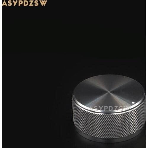1 PCS Knurled silver 44*22 Aluminum Volume knob Power amplifier potentiometer knob