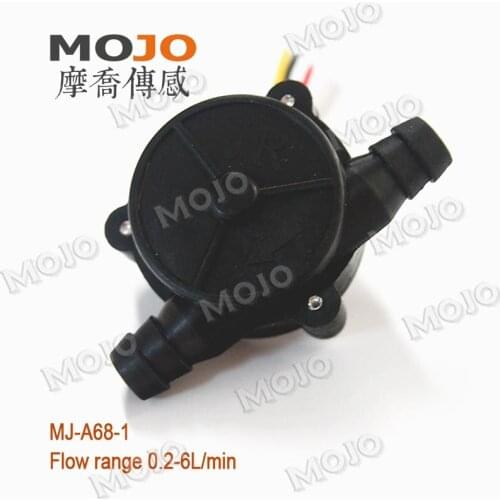 MJ-A68-1 0.2-6L/min 8-10mm POM material hall flow sensor low cost water pressure sensor 5pcs