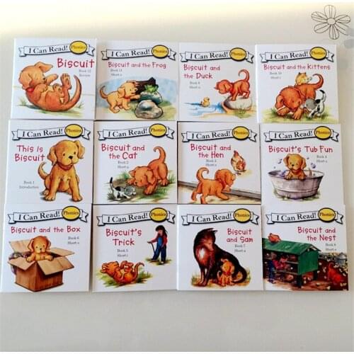 24 books/set Biscuit Series Phonics English Picture Books I can read Children story book Early Educaction pocket reading book