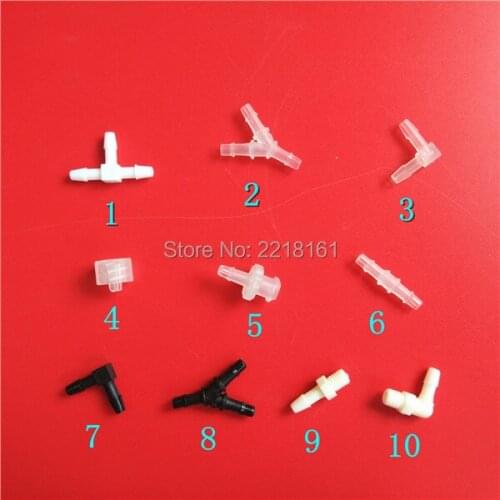 50pc 30pcs/ lot ink hose tube connector for all printers solvent /uv ink hose plug male female ink tube fitting mix order accept