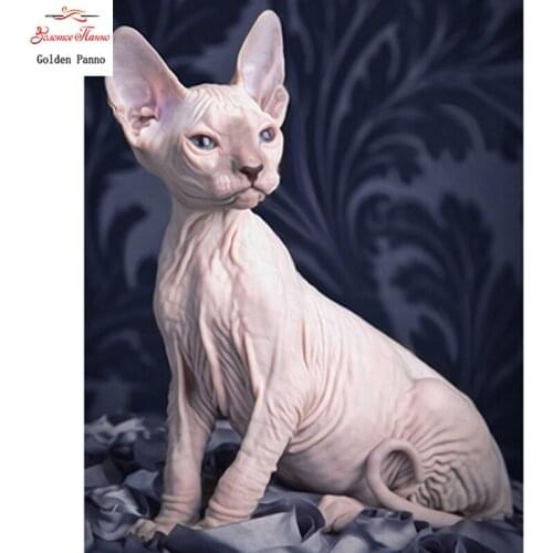 5D DIY diamond painting full square cross stitch square inlaid Noble cat embroidery diamond mosaic rhinestones pictures