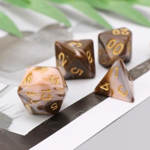 7pcs/set Sided Dice D4 D6 D8 D10 D12 D20 For RPG Poly Game