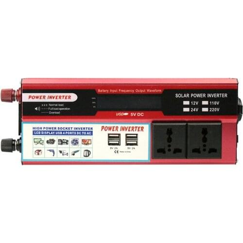 DC 12V To AC 220V-230V Car Inverter 4 USB Vehicle Inverters Converter Universal Socket 6000 W Converter Charger For Car