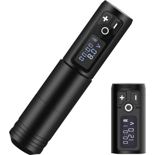 Wireless Tattoo Pen Machine Digital LED Display Powerful Coreless Fast Charging 1800mAh Lithium Battery for Artist Body