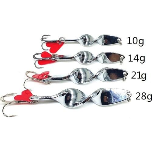 1PCS 10g 14g 21g 28g Spinner Spoon Hard Bait For rotating metal fishing lures artificial Metal Lure Sequins carp Fishing Tackle