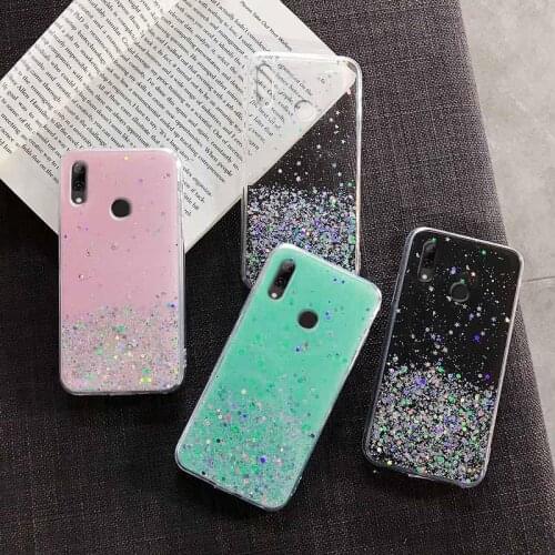 Bling Glittter Case For Huawei P Smart 2021 Cases Silicon Phone Fundas Huawei P Smart Plus 2019 2020 Z PSmart Cover Back Bumper