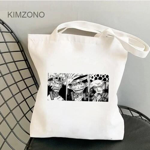 One Piece shopping bag canvas cotton jute bag reusable shopper handbag bag woven shoping bolsas reutilizables cabas