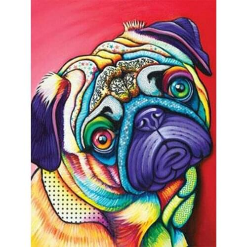 DIY 5D Diamond Painting Animal Dog Pet Cross Stitch Kit Full Drill Embroidery Mosaic Art Picture of Rhinestones Home Decor Gift