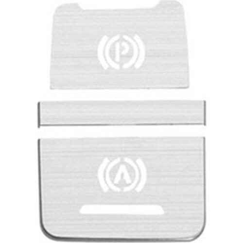 For- A6 C7 2012-2018 3Pcs Aluminum Central Handbrake Buttons Decorative Trim Sequin Car Interior Panel P Stickers