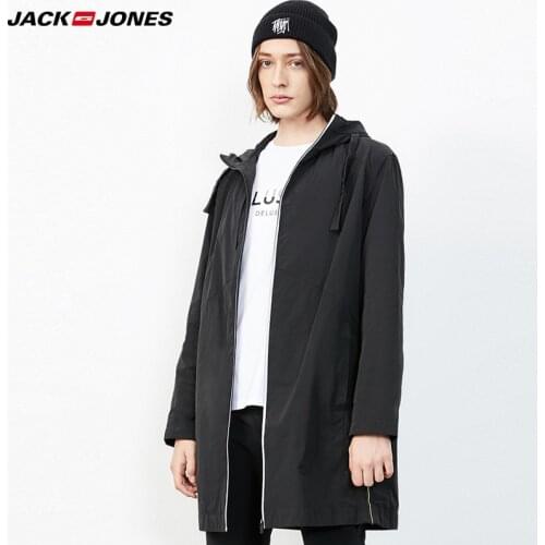 Jack Jones casual windproof long windbreaker Trench coat | 219121555
