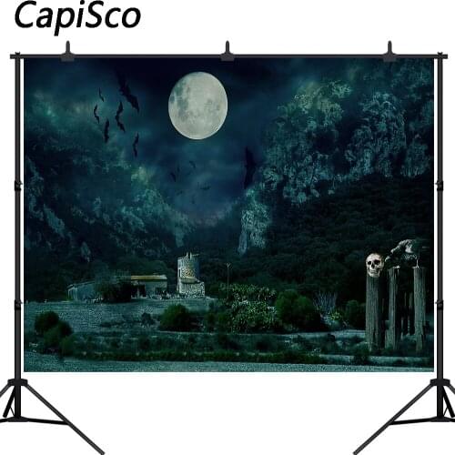 Capisco Halloween house Photography Backdrop dark scary horror Gloomy Scenery background Decor Banner Photo Booth Props
