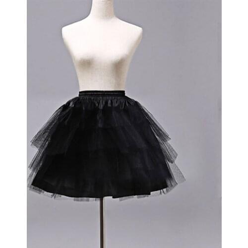 Cosplay Maid Wear Lolita Pettiskirt Short no Hoops Petticoat Girls Ballet Mesh Yarn Skirt Petticoats N84D