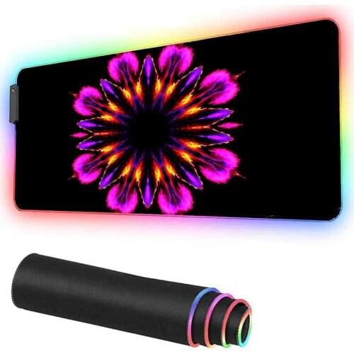 Geometry Mouse pad gamer Cool RGB with LED Computer Esports games speed Gamer Keyboard Desk Mat 30X60/40X90CM mousepadXXL