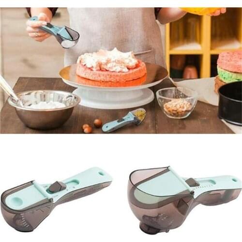 Kitchen Baking Measuring Tools Kitchen Tools Adjustable Measuring Spoons Plastic Measure Useful Sugar Cake cuillère Plastique