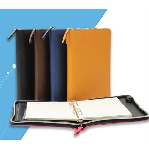 Multifunctional Looseleaf Notebook Business Multifunctional Manager Clip Creative Zipper Bag Handbook Looseleaf Notebook