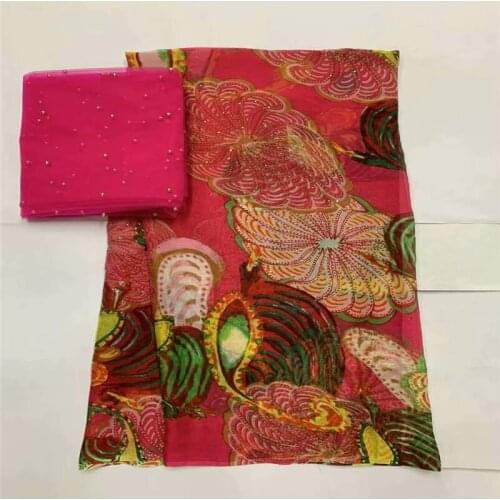 Fashion new style silk printed chiffon fabric for garment neat embroidery on the material with swiss voile lace tissu! LXF672