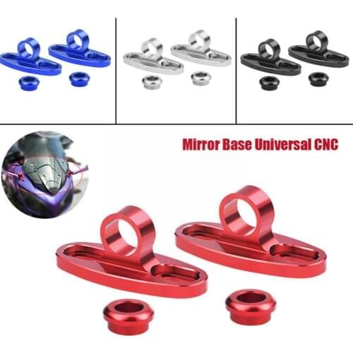 Motorcycle Racing Sports Car Modified Mirror Base Lights Universal Cover Rearview Accessories Aluminum Plates Block Off H4U1