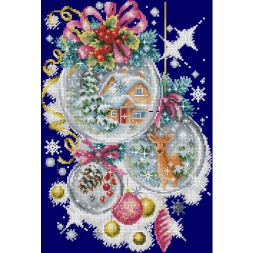 Chigla 100-247 Christmas fairy tale Cross Stitch Set Cross-stitch Kit Embroidery Needlework Craft Packages Cotton Fabric Floss